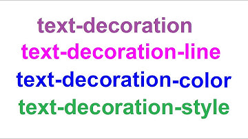 The text-decoration Shorthand Property & text-decoration-line Property