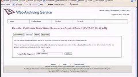 Web Archiving Service Demo