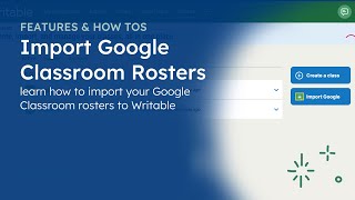 How To Import Google Classes to Writable
