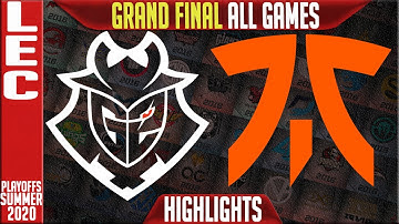G2 vs FNC Highlights ALL GAMES | LEC GRAND FINAL Playoffs Summer 2020 | G2 vs FNC