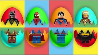Wrong Heads Lego Superheroes Surprise Eggs Finger Family Song Preschool Education For Kids Toddlers