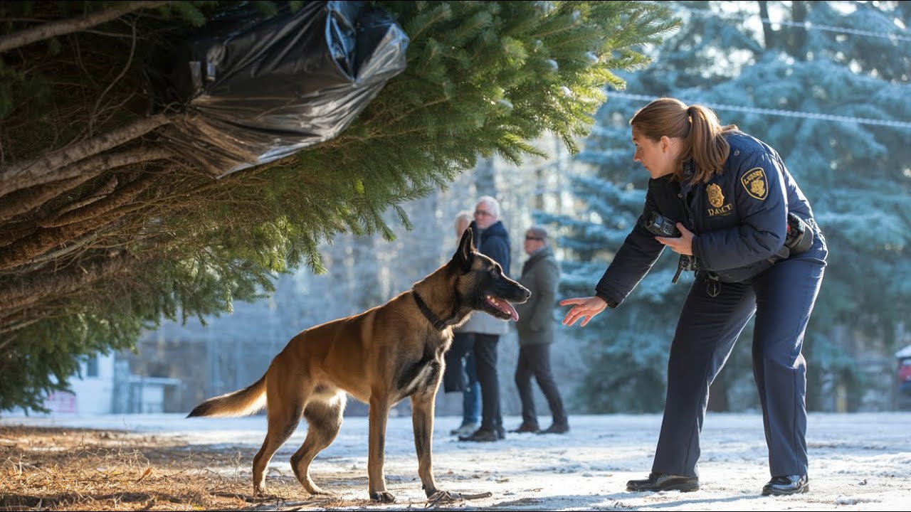 Служебная собака замерла на елочном базаре в Атланте — что скрывается под соснами, шокировало пок...