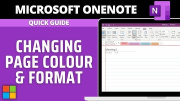 How to change the page colour and format in OneNote
