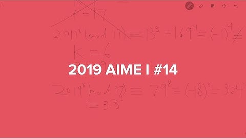 2019 AIME I #14