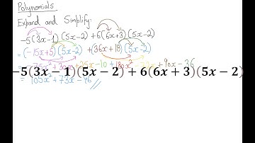 Simplifying a Polynomial Example −5(3𝑥−1)(5𝑥−2) + 6(6𝑥+3)(5𝑥−2)