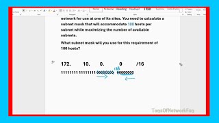 CCNA Subnetting Made Easy | 172.10.0.0/16 for 100 Hosts (Maximize Subnets Explained)
