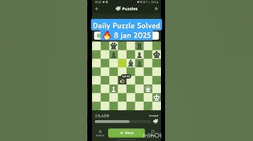 Daily Puzzle solve 🔥  Today  8 Jan 2025 #chesscom #chess #chessbaseindia #trending #today
