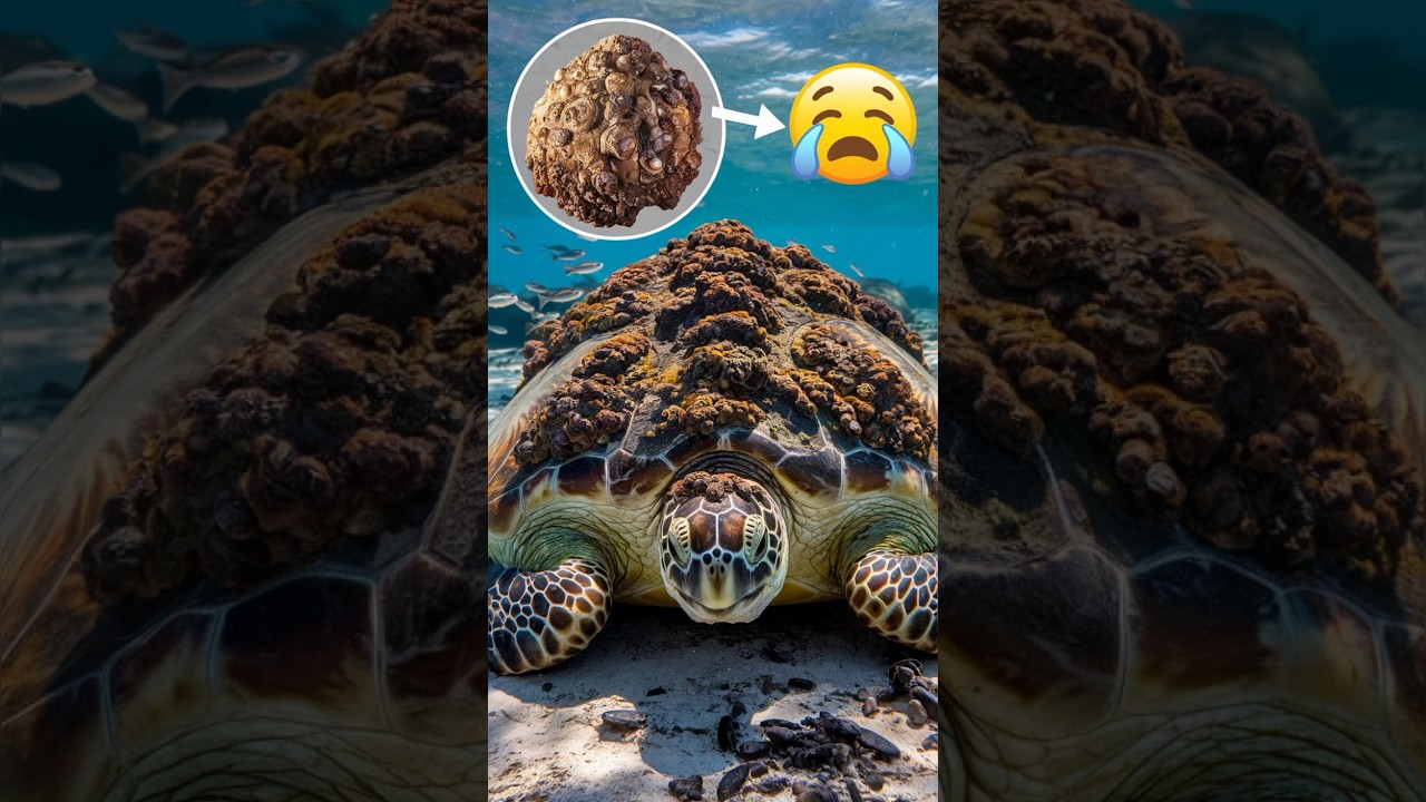 A shallback turtle Heavily Injured by Barnacles was Successfully Rescued by a Rescue Team 