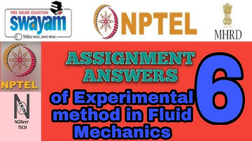 Experimental Methods un Fluid Mechanics | Assignment 6 Answers | NPTEL 2021