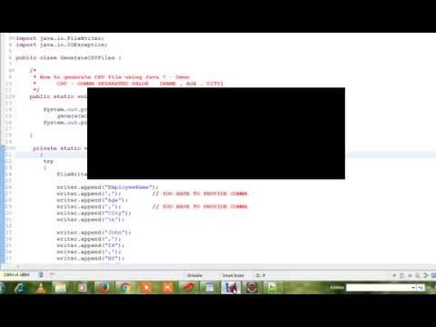 HOW TO CREATE A CSV FILE USING JAVA  DEMO