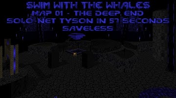 (Doom II) Swim with the Whales: Map 01 - The Deep End (UV-Tyson Solo-net Speedrun in 0:57)