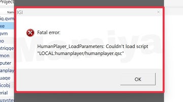 Fatal error HumanPlayer_LoadParameters Couldn