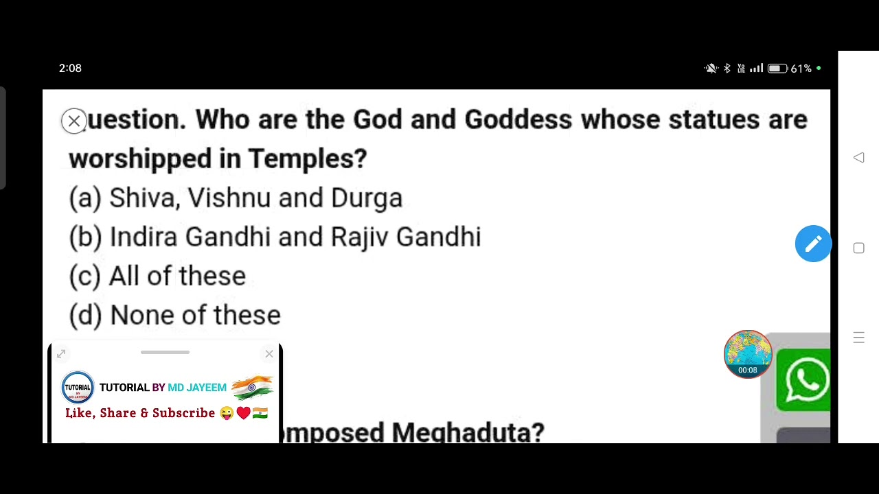Who are the God and Goddess whose statues are worshipped in Temples?