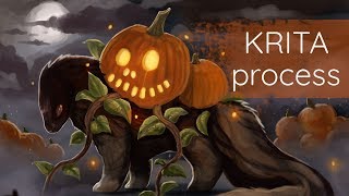 'Pumpkin' • Krita Speedpaint by Noctualis 760 views 5 years ago 3 minutes, 23 seconds