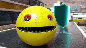 Pacman, Walking Robot Pacman, and Flying Robot Face Off in the Ultimate Maze Escape