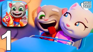 TALKING TOM FUN FAIR - WORLD 1 - Gameplay Walkthrough Part 1 (iOS Android)