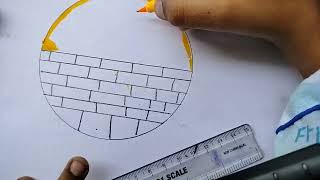 Art & Craft Landscape With Bursh Pens Painting .