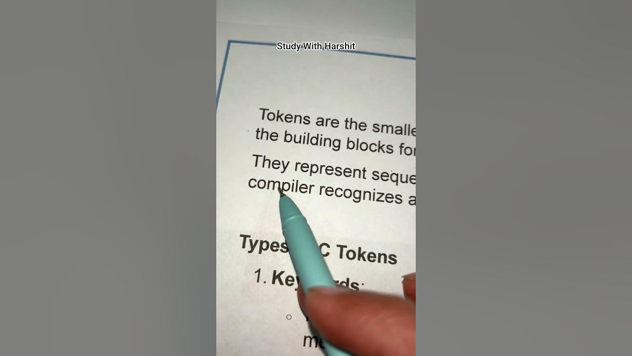 Part 19 Quick Topic Programming Principles And Algorithms / C Tokens ...