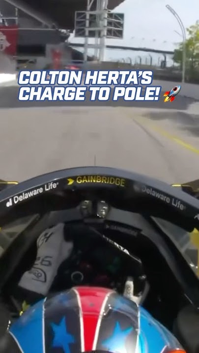 POLEton Herta was on the charge! 💨 #indycar #racing #indyto #coltonherta