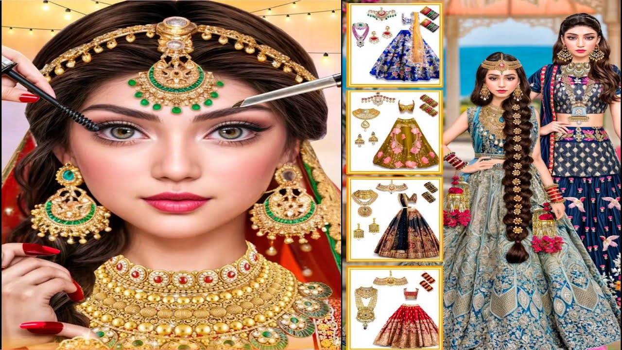 fabulous fashionista stylist and bridal dress up Bridal makeup 💄 video ...