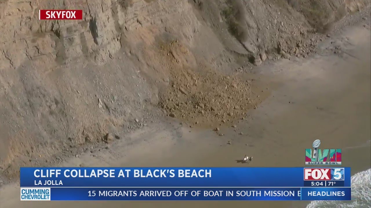 Cliff Collapse At Black's Beach