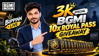🔴 BGMI LIVE — 10X ROYAL PASS GIVEAWAYS ON 3K SUBSCRIBERS🎁💰 screenshot 3