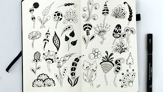 Flower doodles, zen doodle art and tangle art: sample pattern drawings for beginners screenshot 3