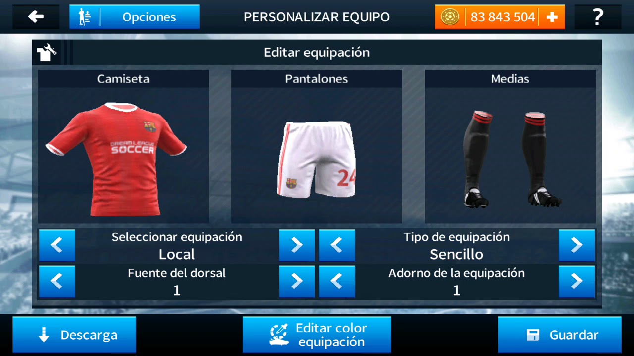 equipacion barça dream league soccer