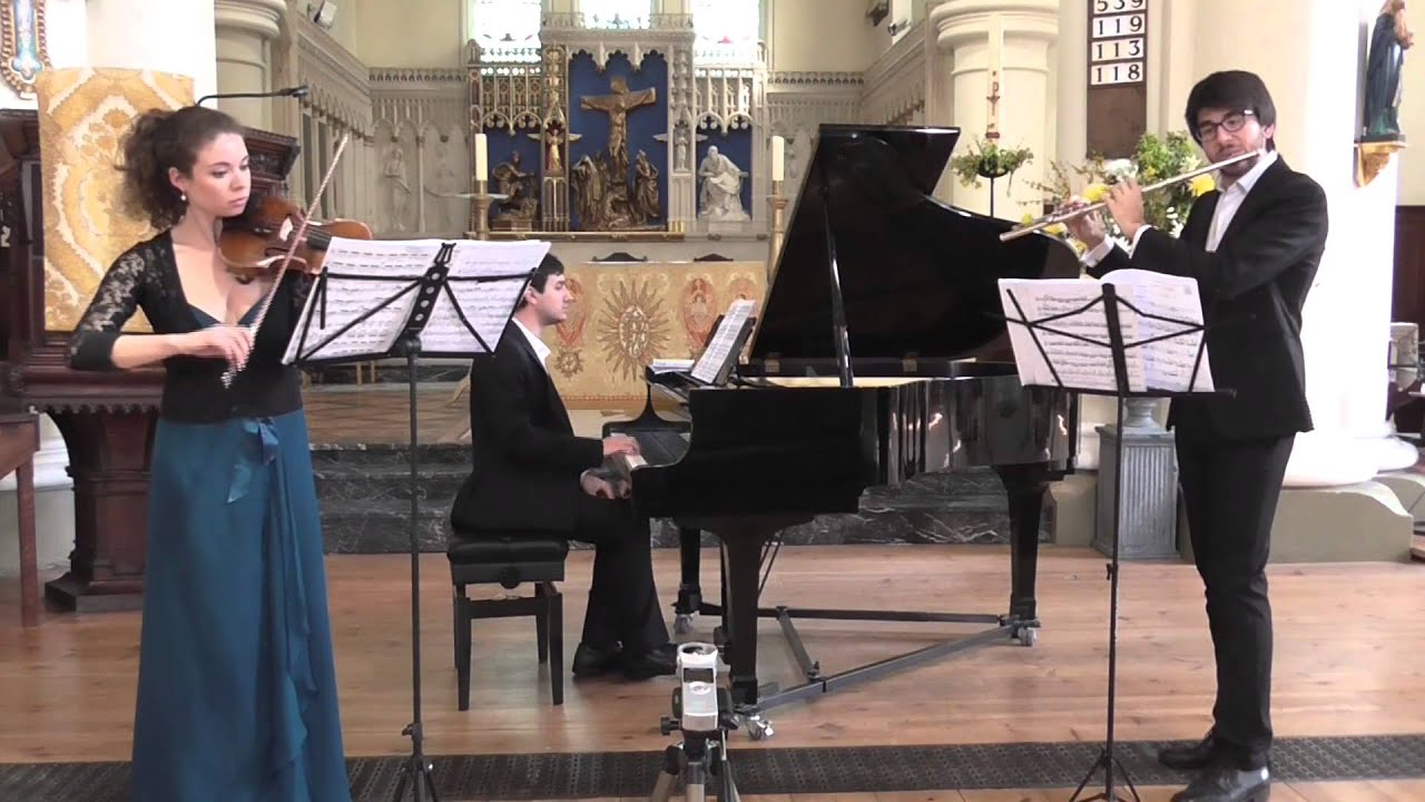 anne-sophie freund Trio Davìd play Rota: Trio for flute, violin and piano 1st Mvt.