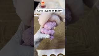 Let’s reveal lavender teddy candle. #candlemaking #ecommerce #cutecandle #scentedcandle