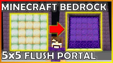 5x5 Hidden Flush Seamless Portal Minecraft Console Tutorial (Minecraft Bedrock 1.19)