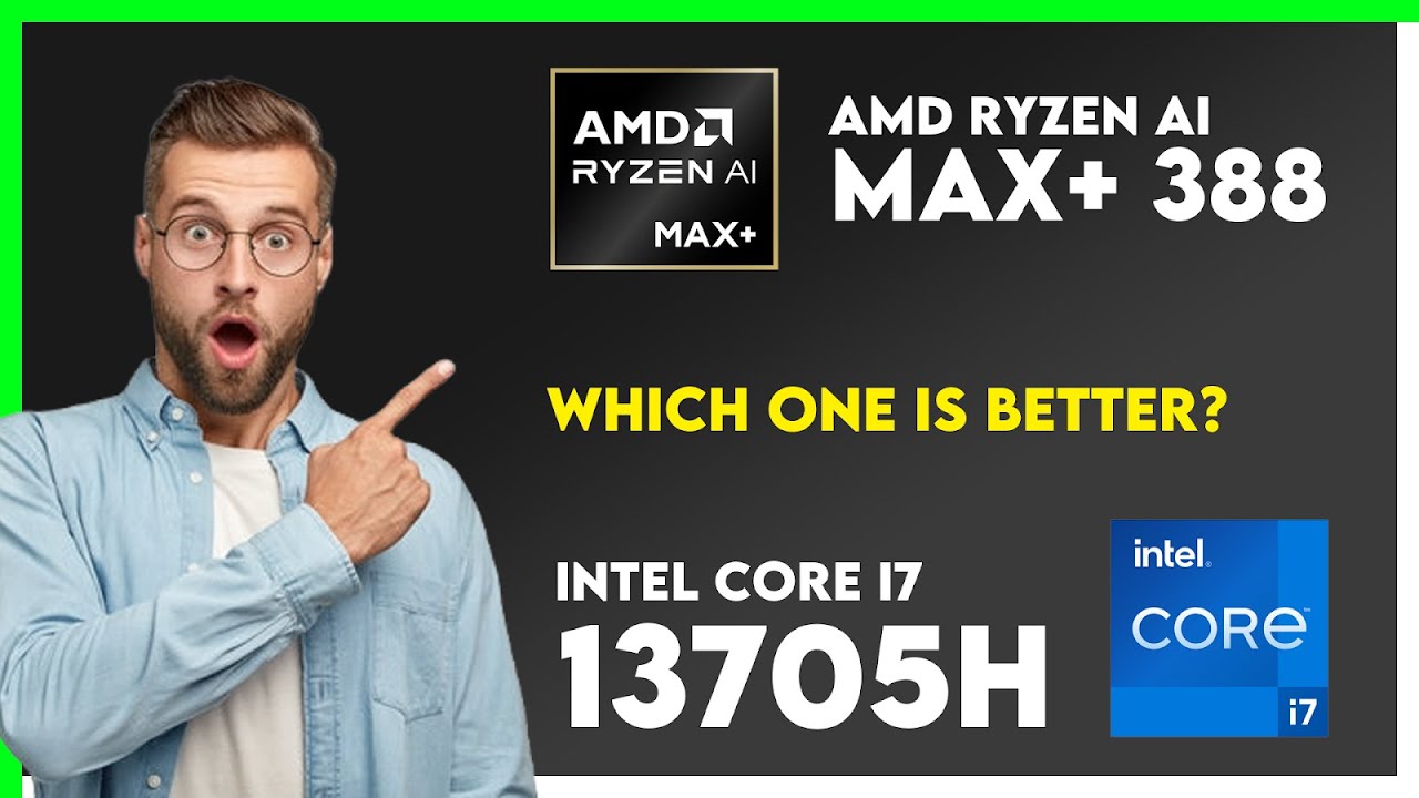 AMD Ryzen AI Max+ 388 vs Intel Core i7 13705H Comparison - YouTube