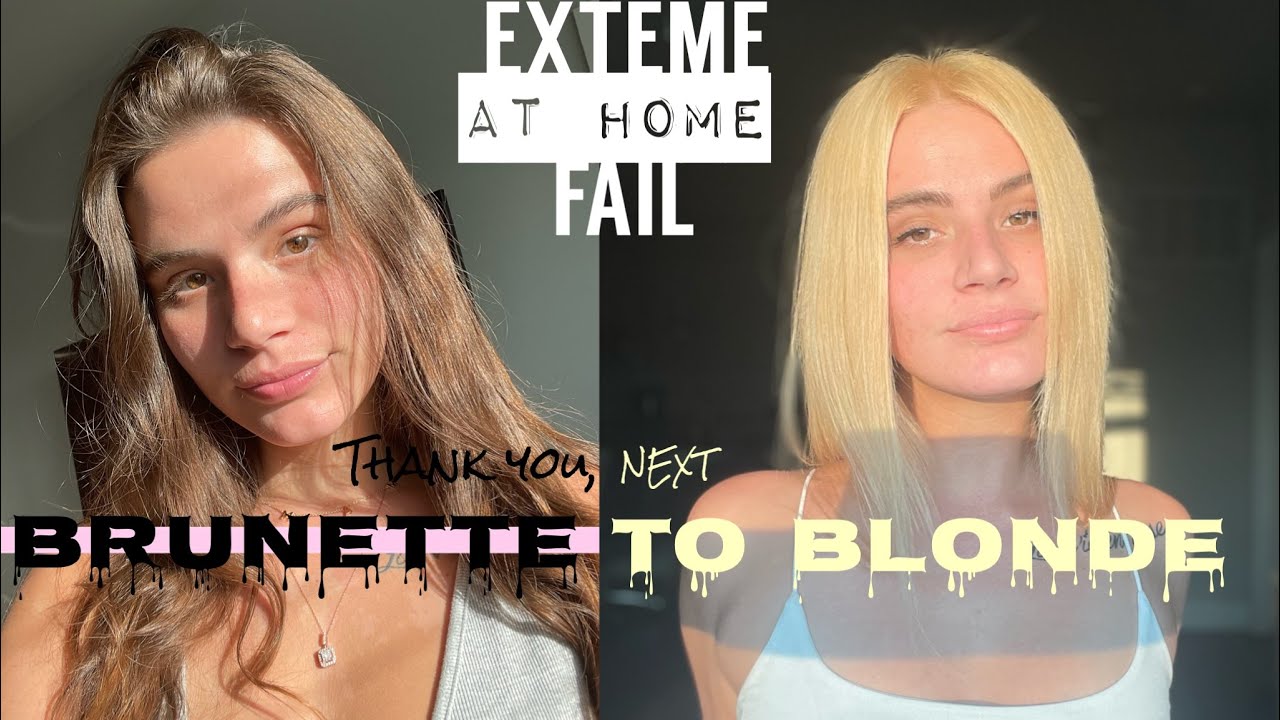 Bleaching my hair at home FAIL to Blonde YouTube