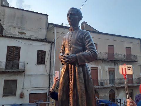 Grotte, scopertura statua Venerabile Padre Vinti [STUDIO 98]