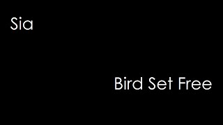 Sia - Bird Set Free (lyrics)