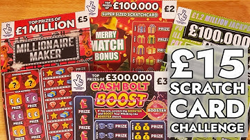 £15 Scratch Card Challenge: Will we WIN BIG with Cash Bolt Boost, Merry Match Bonus & More?!