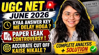UGC NET June 2026 BIG UPDATE 😨🔥 Answer Key Delay😖? Paper Leak Truth & Expected Cut Off