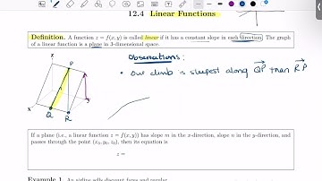 12.4: Linear Functions, Part 1