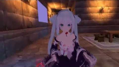 VRChat Avatars - Testing dynamic bone & colliders on hair and clothes