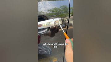 The car key is locked in the car, how to open the door? #car