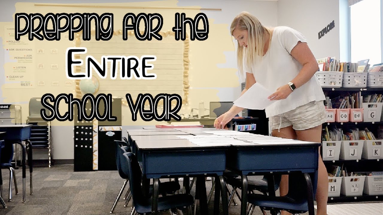 Prepping for the ENTIRE School Year! // FIRST GRADE TEACHER VLOG - YouTube