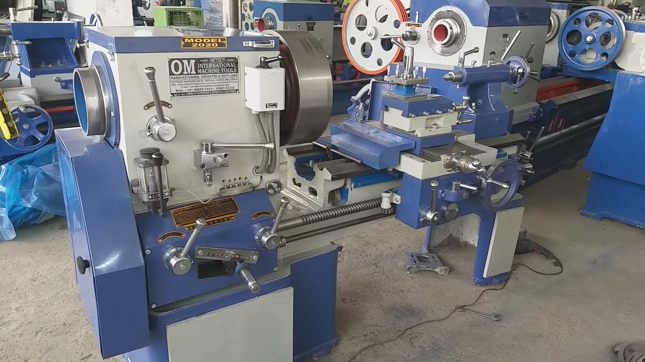 Medium Duty Lathe Machine 6 Feet 7 Bore - OM Brand