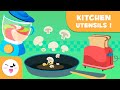Kitchen utensils  episode 1  vocabulary for kids