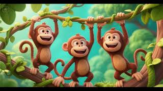 Cheeky Monkeys on the Vines 🐒🌿🎶 | Jungle Adventure Kids Song