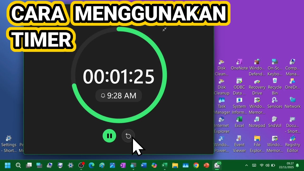 Cara Menggunakan Timer di Windows 11 25H2 (Komputer Atau PC)