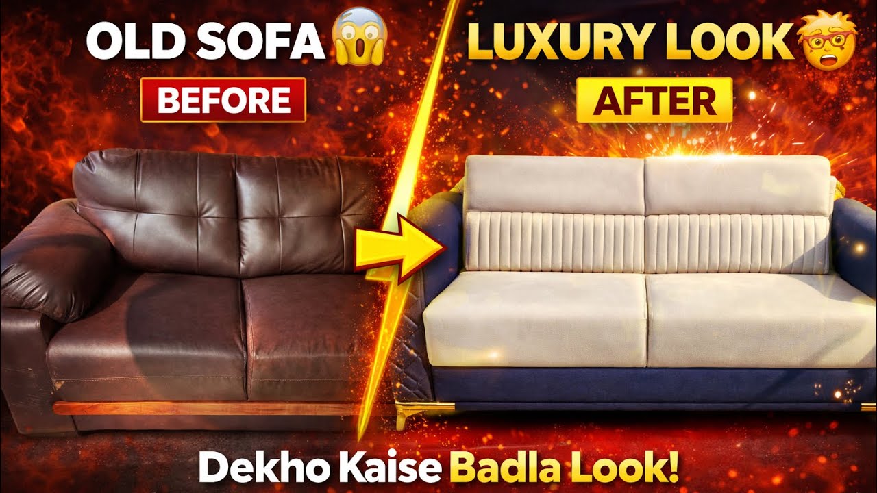 Old Fiber Sofa Ko Banaya Luxury Look Me 😱 | Fiber Sofa Modify Before After | Sofa Transformation