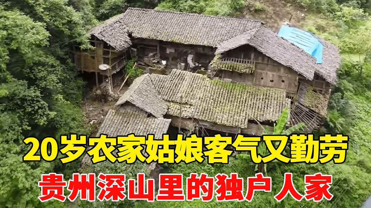 探访贵州深山里的独户人家，20岁农家姑娘客气又勤劳，这里的环境真好!【乡村阿泰】