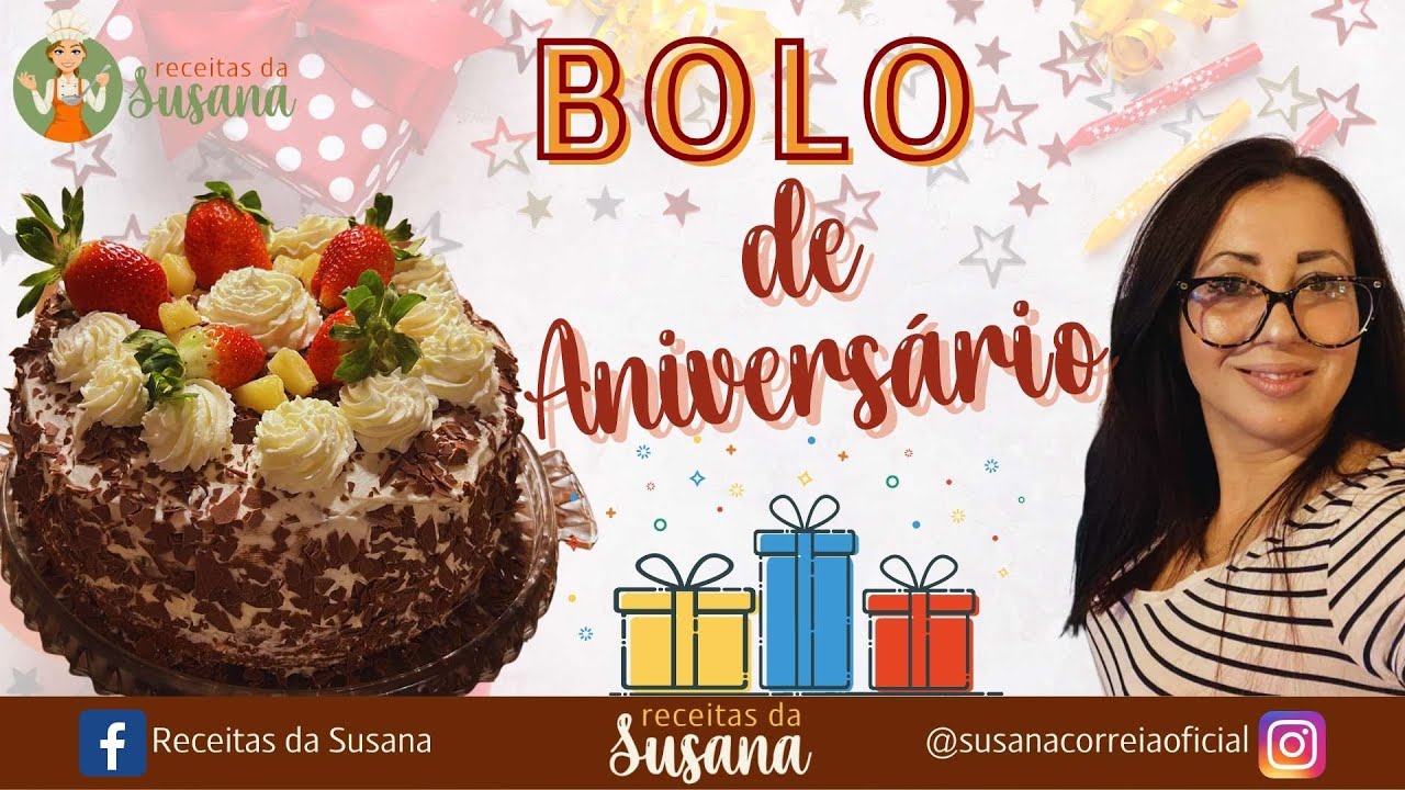 Bolo de Aniversário Receitas da Susana