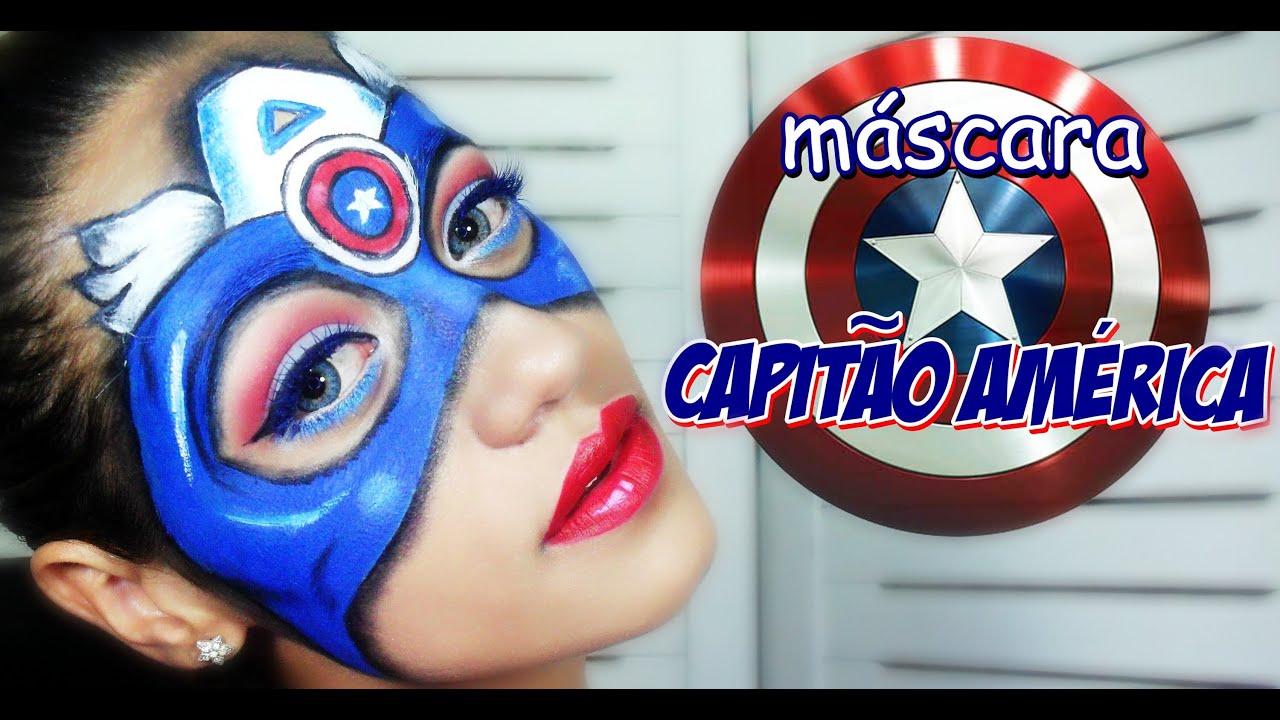 Mscara Inspirao Capito Amrica Captain America Makeup YouTube