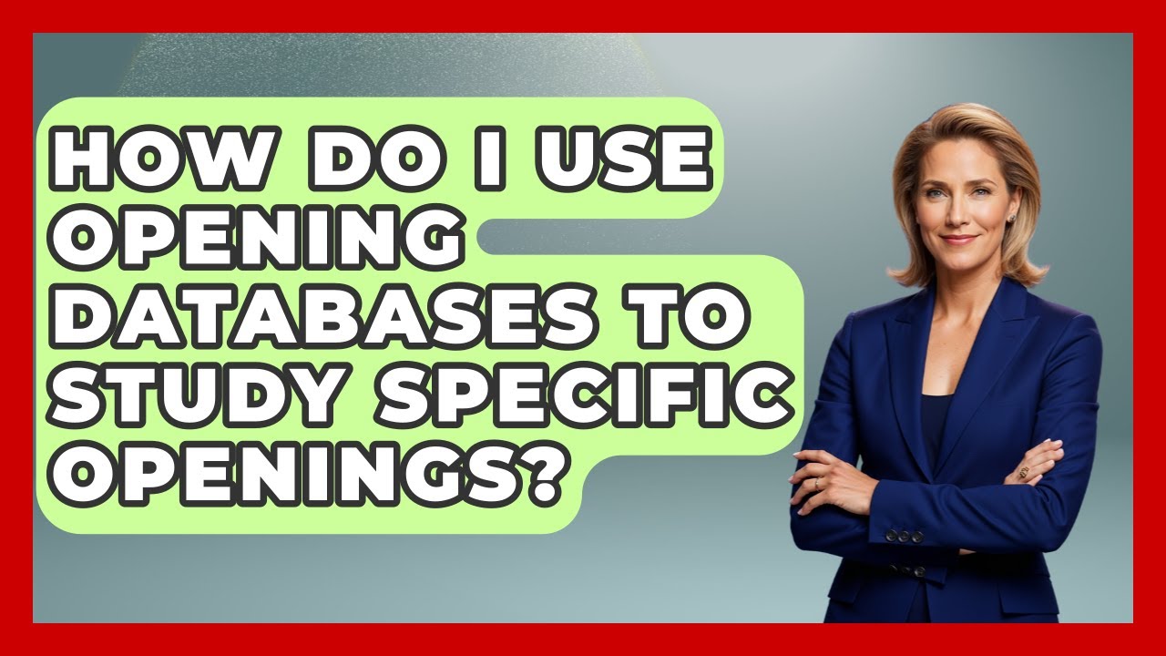 How Do I Use Opening Databases To Study Specific Openings? - The Chess Codex
